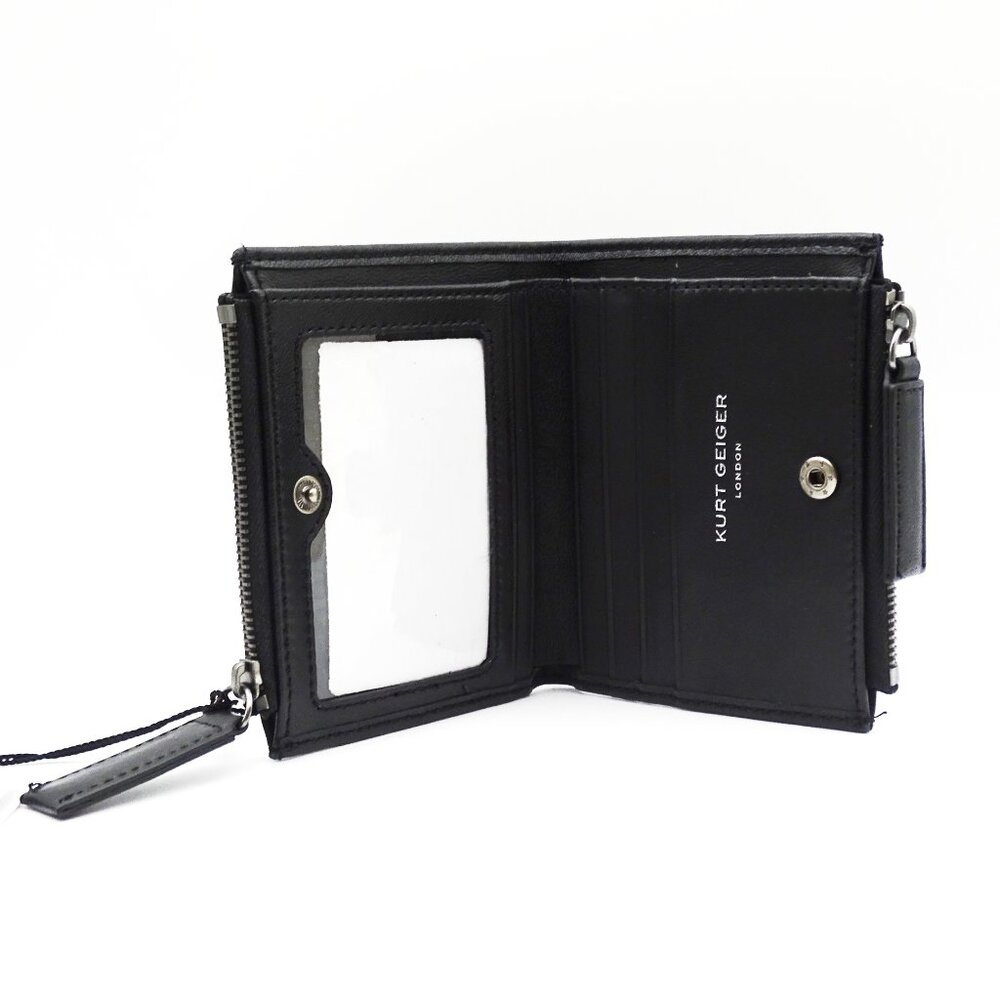 KURT GEIGER London Genuine Black Color Leather Mini Wallet - Picture 4 of 6